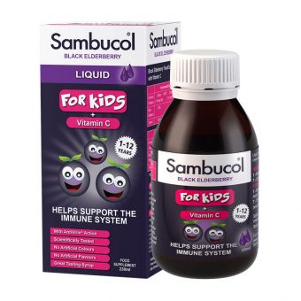 Black Elderberry Liquid For Kids + Vitamin C (230 ml)