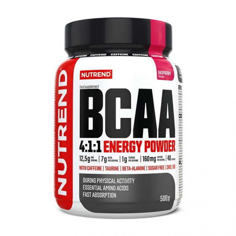 BCAA 4:1:1 Energy Powder (500 g, raspberry)