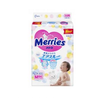 Підгузки Merries (Мерриес) M (6-11kg) 64шт. 4 упаковки