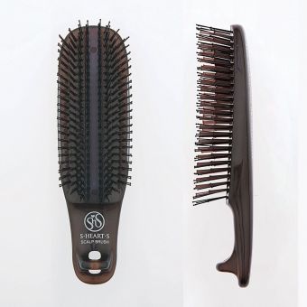 Гребінець для волосся жорстка Scalp Brush Kom, Японія, коричнева