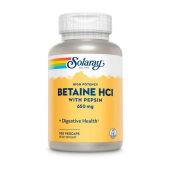 Betaine HCL with pepsin 650 mg (100 veg caps)