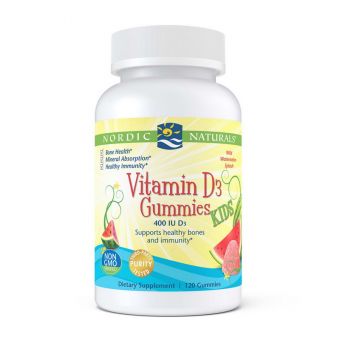 Kids Vitamin D3 400 IU Gummies (120 gummies, wild watermelon splash)