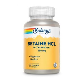 Betaine HCL with pepsin 250 mg (180 veg caps)