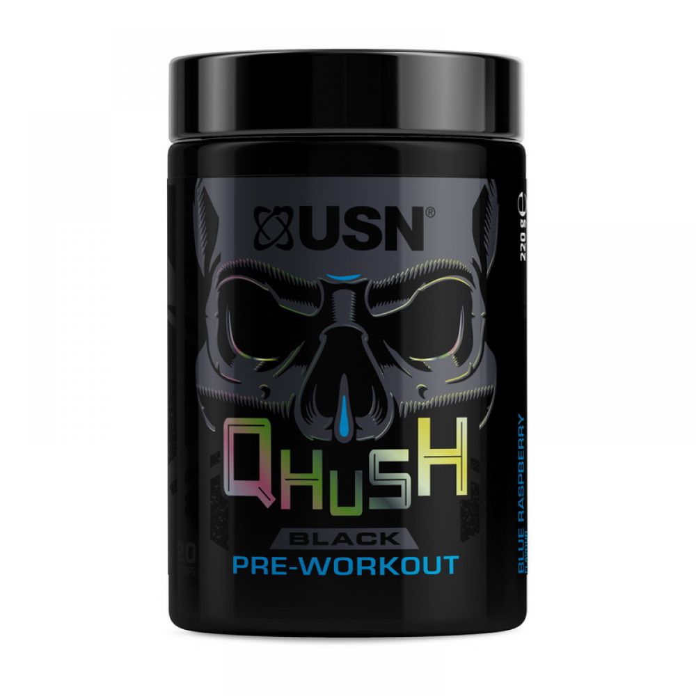 Qhush Black Pre-workout (закам'янів) (220 g, blue raspberry)