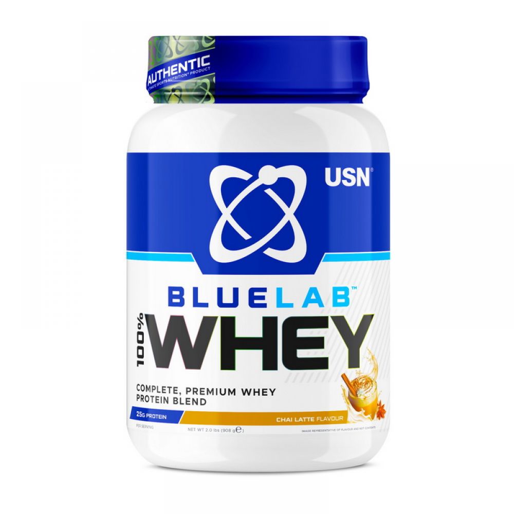 Blue Lab 100% Whey Premium Protein (908 g, chai late)