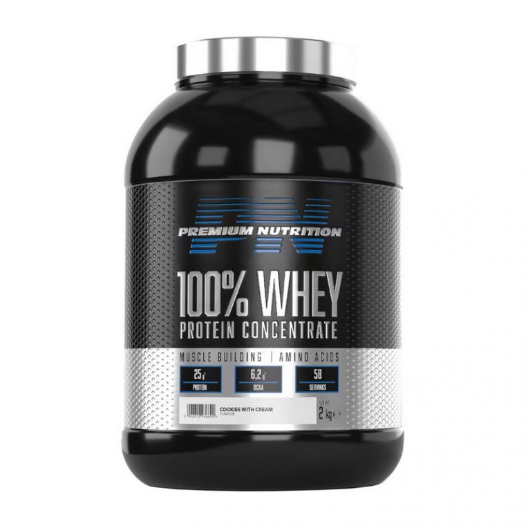 100% Whey Protein Concentrate (2 kg, white chocolate cranberry)
