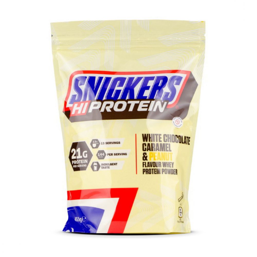 SNICKERS Hi Protein (455 g, white chocolate caramel & peanut)