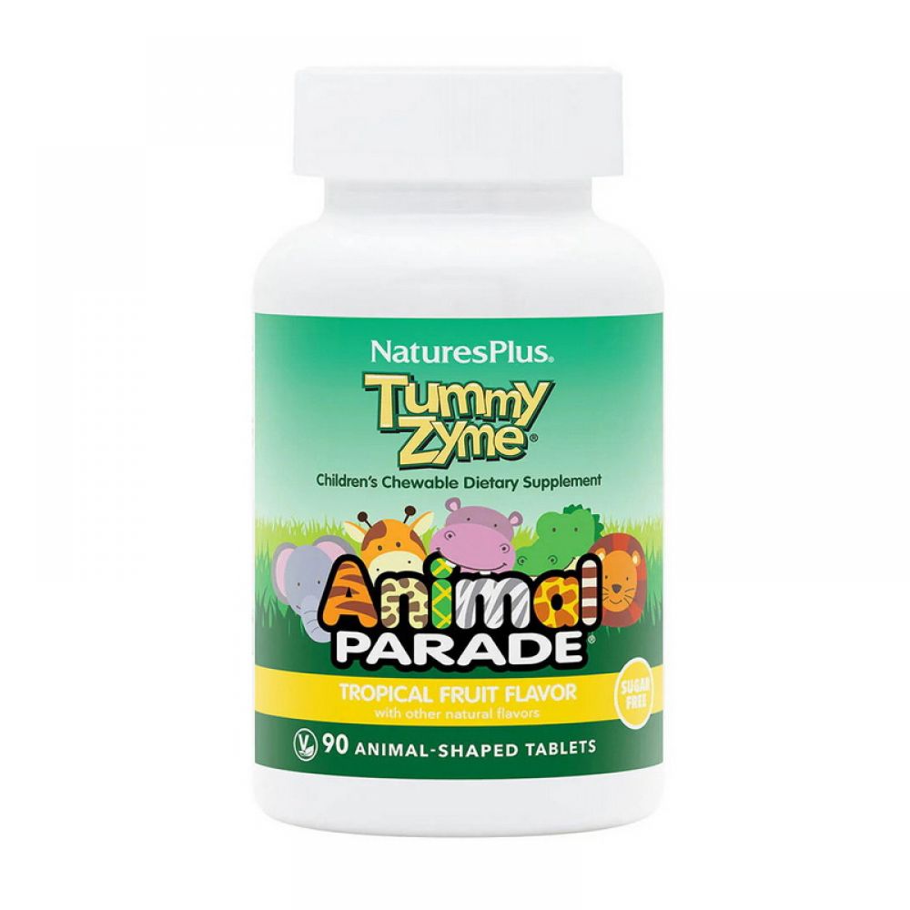 Animal Parade Tummy Zyme (90 animal-shaped tabs, tropical fruit)