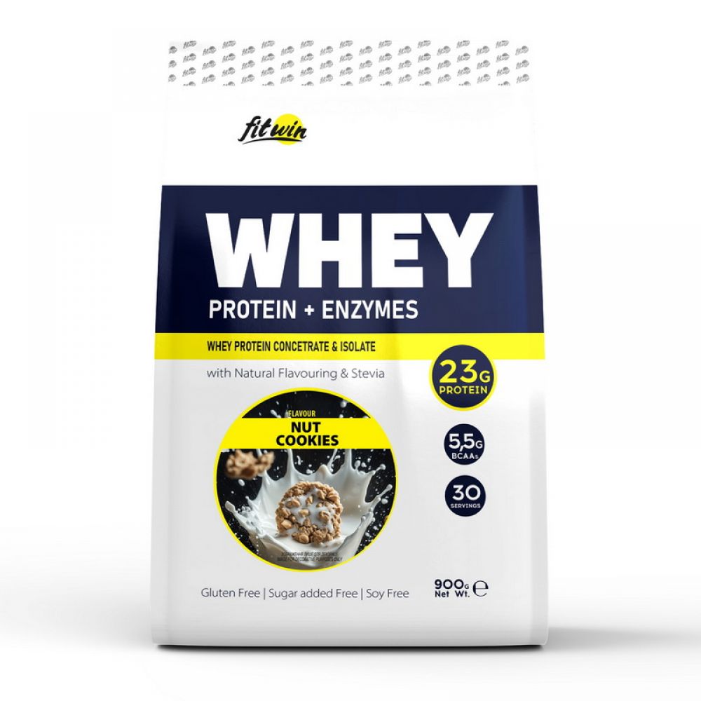 Whey Protein + Enzymes (900 g, nut cookies)