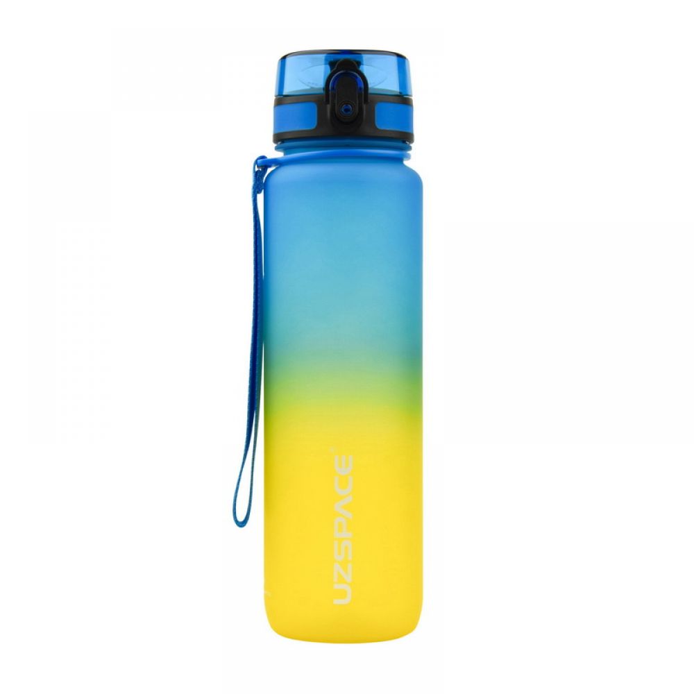 Uzspace Frosted Gradient Waterbottle 3038 (1 L, blue/yellow)