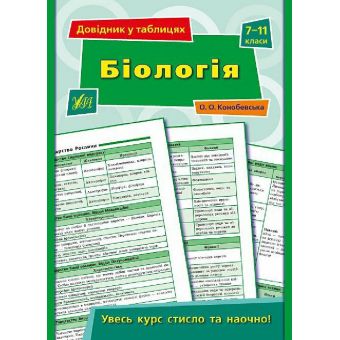 Довідник у таблицях. Біологія. 7–11 класи