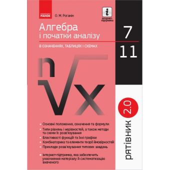 Рятівник 2.0. Алгебра і початки аналізу в означеннях, таблицях і схемах. 7–11 класи