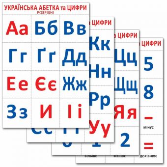 Українська абетка та цифри