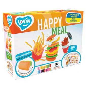 Набір для ліплення з тістом Lovin «Happy Meal» (18 кольорів)