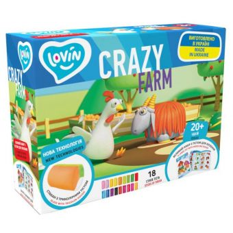 Набір для ліплення з тістом Lovin «Crazy Farm» (18 кольорів)