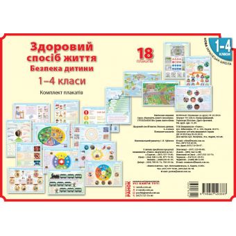 НУШ Наочність нового покоління: Здоровий спосіб життя. Безпека дитини. 1-4 класи. Комплект плакатів для початкової школи