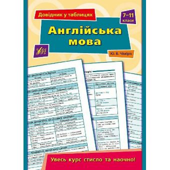 Довідник у таблицях. Англійська мова. 7–11 класи