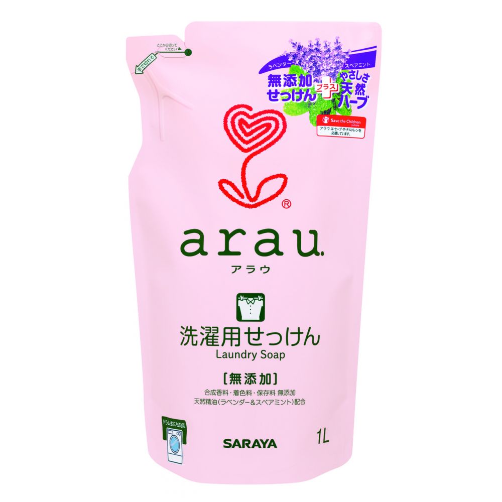 Натуральна рідина для прання одягу Arau. Японія гіпоалергенна універсальна наповнювач 1л