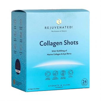 Rejuvenated СOLLAGEN SHOTS 10 000 mg per serving - Колаген шоти для красивої шкіри з ягодами Асаї, 24 окремих саше