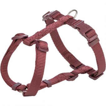 Шлея Trixie Premium H-harness для собак S–M 42–60 см 15 мм бордовый