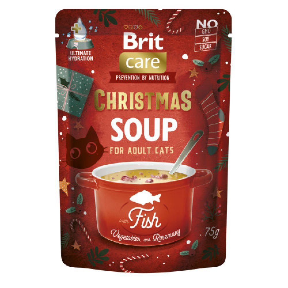 Корм вологий для котів Brit Care Christmas Fish Soup різдвяний суп з рибою 75 г