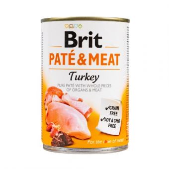 Влажный корм Brit Care Pate & Meat для собак, с индейкой, 400 г