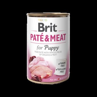 Влажный корм Brit Care Pate & Meat для щенков, с курицей и индейкой, 400 г