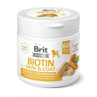 Витамины для собак Brit Vitamins Biotin Skin & Coat Care для кожи и шерсти 60 таблеток