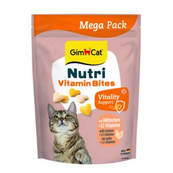 Вітаміни GimCat NUTRI MULTI-VITAMIN BITES HUHN для котів  мультивітамін 425г