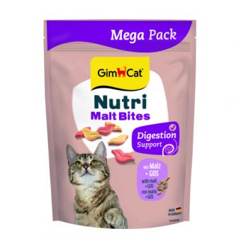 Витамины GimCat NUTRI MALT BITES для взрослых кошек для выведения комков шерсти с мальтом 425г