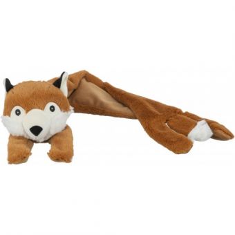 Игрушка Trixie для собак Лиса со звуком и шелестом фольги полиэстер оранжевая 50 см