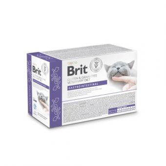 Корм влажный для кошек Brit GF VetDiet Gastrointestinal с ягненком, 12 x 85 г