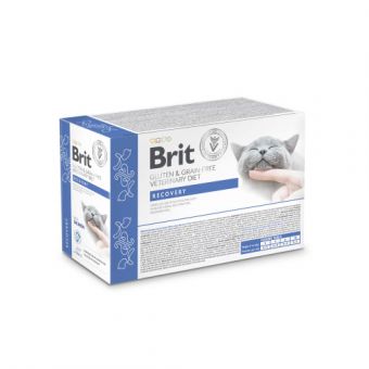 Корм влажный для кошек Brit GF VetDiet Recovery с лососем, 12 x 85 г