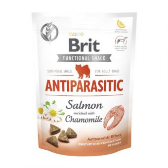 Функциональные лакомства для собак Brit Care Functional Snack Antiparasitic Salmon с лососем, 150 г