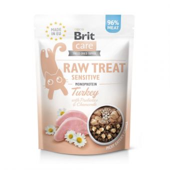 Лакомства для кошек Brit Raw Treat Sensitive Freeze-dried с индейкой, 40 г