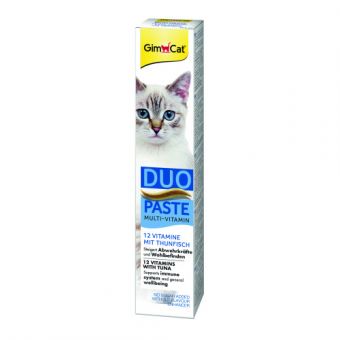 Паста для кошек GimCat DUO PASTE Multi-vitamin 12 vitamins with tuna 12 витаминов и тунец, 50 г