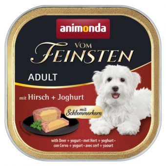 Корм вологий для собак Animonda Vom Feinsten gourme Adult with Deer + yogurt з олениною у йогурті, 150 г