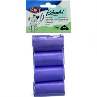 Пакети Trixie для фекалій собак, з ароматом лаванди, 4 рулони х 20 пакетів