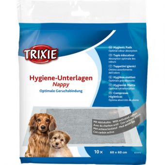 Пелюшки для собак Trixie з активованим вугіллям 60 х 60 см, 10 шт