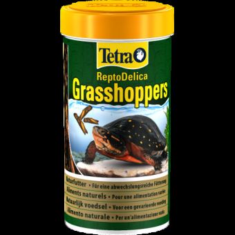 Корм додатковий для рептилій Tetra ReptoDelica Grasshoppers сушені коники, 250 мл