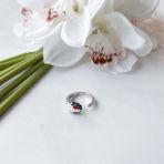 Серебряное кольцо с емаллю, вес изделия 6,18 гр (2151289) 18 размер