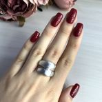 Серебряное кольцо с без камней, вес изделия 7,47 гр (2022374) 17 размер