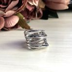 Серебряное кольцо с без камней, вес изделия 12,21 гр (2031420) 18.5 размер