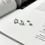 Срібні сережки з фіанітами (2137573)