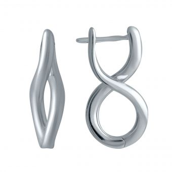 Срібні сережки Тіва без каменів (2005513)