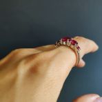 Серебряное кольцо с натуральным рубином 3.99ct, вес изделия 3,61 гр (2147046) 18.5 размер