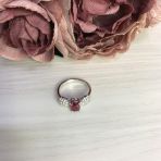 Серебряное кольцо с натуральным рубином 1.865ct, вес изделия 2,89 гр (2060154) 18 размер
