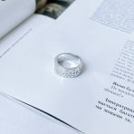Серебряное кольцо с фианитами, вес изделия 6,43 гр (2144229) 18.5 размер