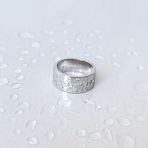 Серебряное кольцо с фианитами, вес изделия 6,43 гр (2144229) 18.5 размер