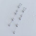 Срібні сережки без каменів (2051138)